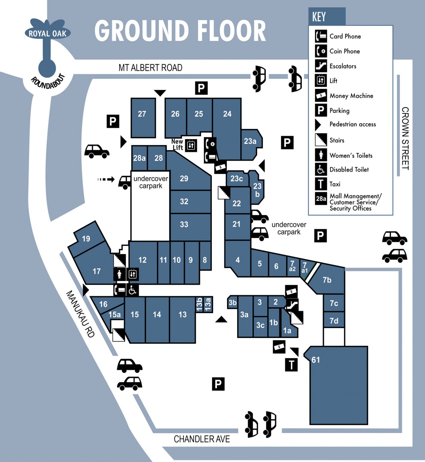Store Map Royal Oak Shopping Mall